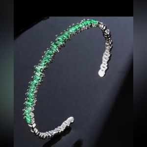 Emerald tone Swarovski elements bracelet